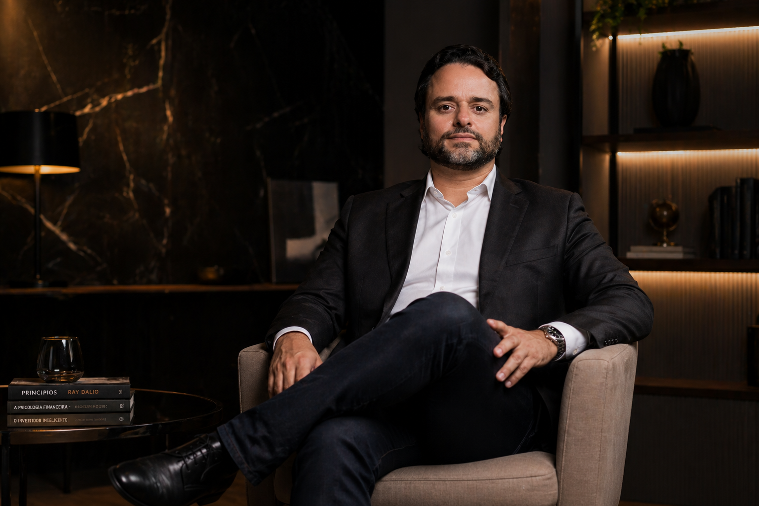 Cassio Barbosa em ambiente reservado